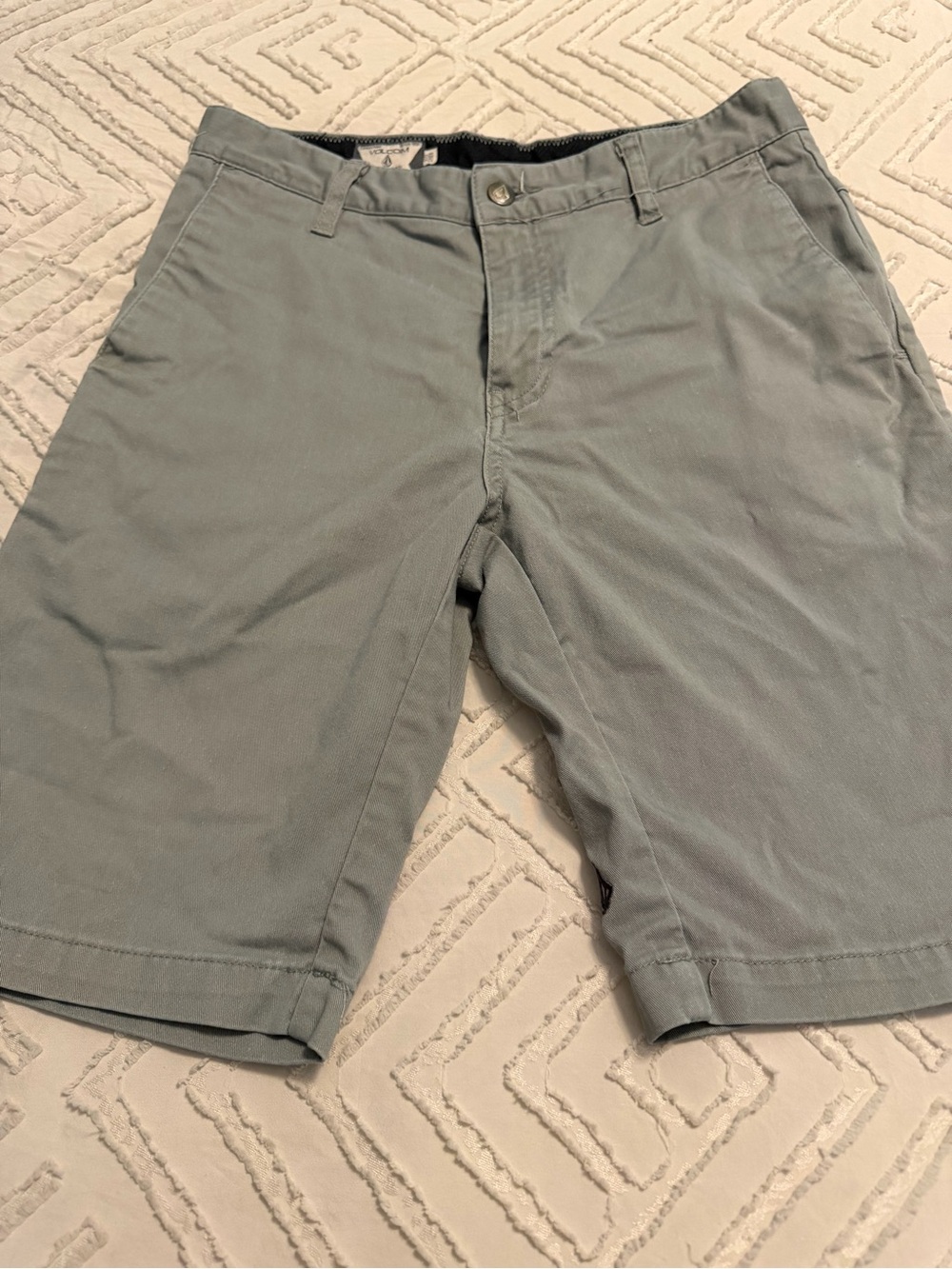 Volcom Men's Light gray Flat Front Shorts